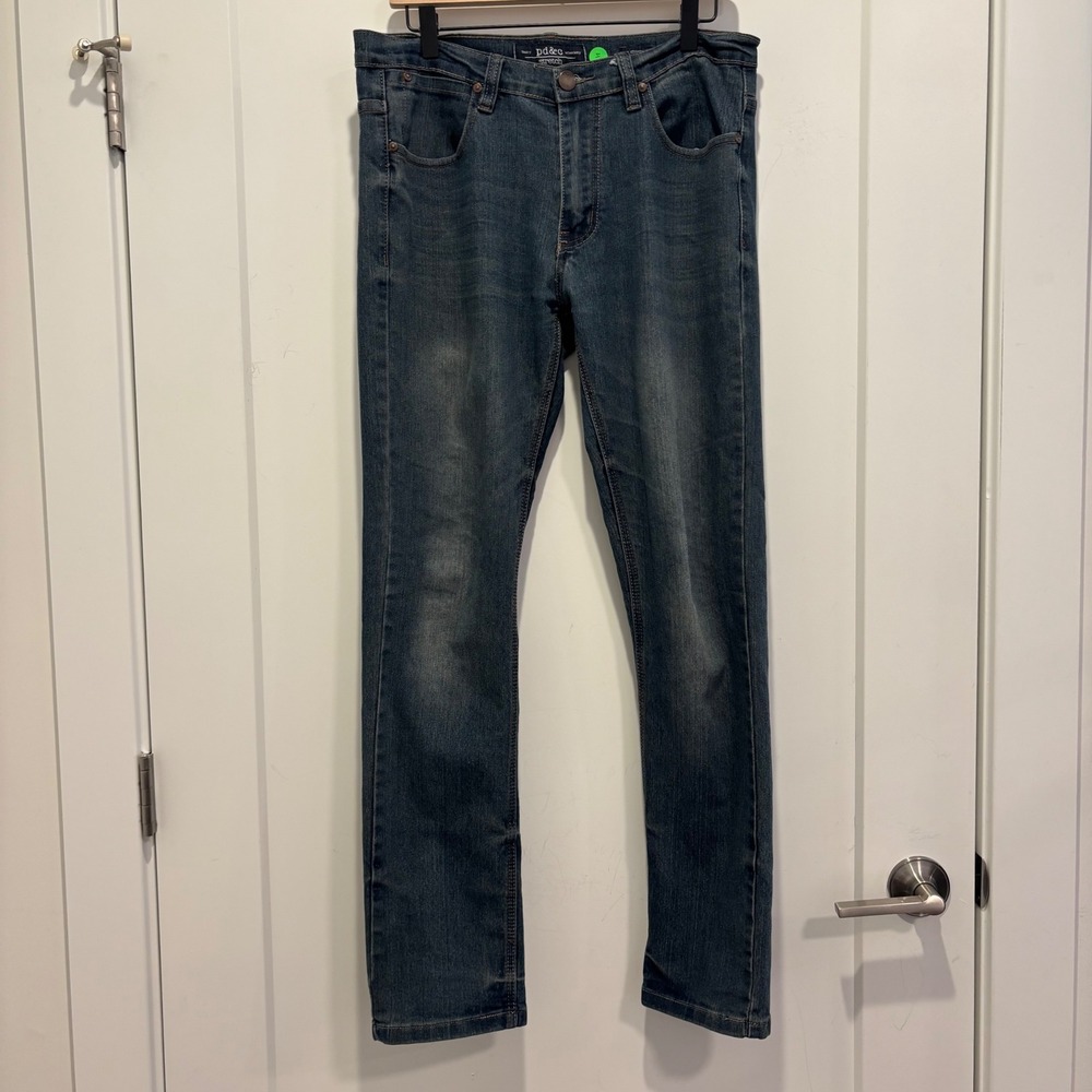 PD&C Stretch Slim Fit Jeans Mens 32x32 Blue Dark Wash Denim PU9JJ3ASHS